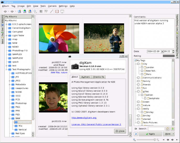 digiKam for KDE4 in action